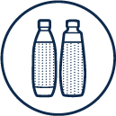 ícono botella de vidrio